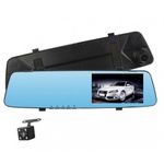 Camera Video Auto tip Oglinda Techstar DVR H450 Dubla FullHD, Night Vision, Senzor Gravitational, Unghi 170&deg; fotografia produsului