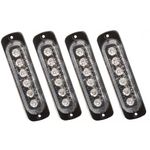Set 4x6 Lumini LED Tip Stroboscop De Avertizare Flash Rosu si Albastru Alimentare 12V fotografia produsului View 2 S