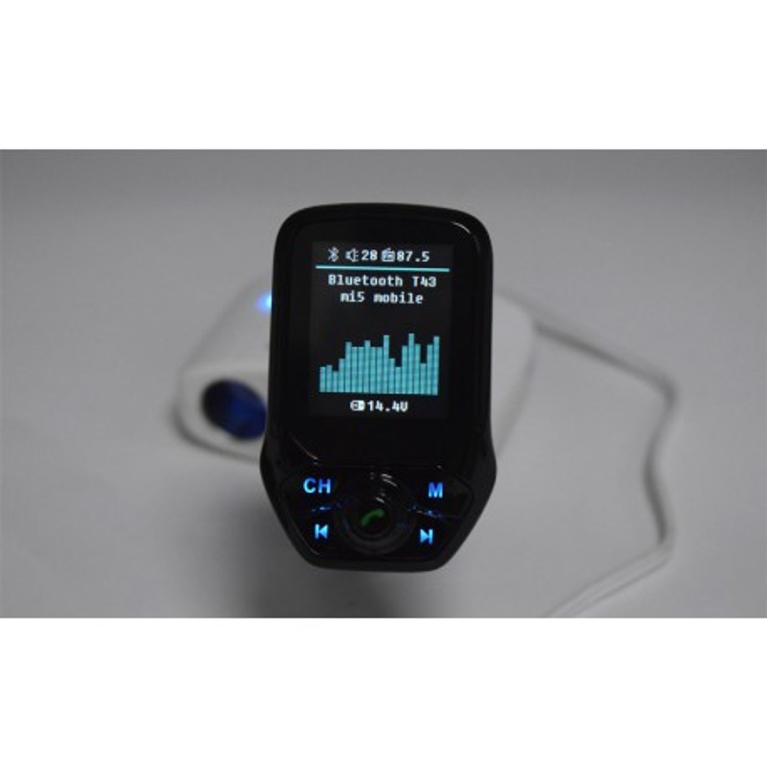 Modulator Auto Transmitator FM Techstar&reg; T43 Bluetooth 4.0 AUX USB QC3.0 Display Color 1.8" MP3 Player Android iOS fotografia produsului View 2 L
