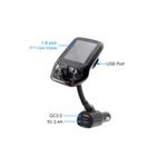 Modulator Auto Transmitator FM Techstar&reg; T43 Bluetooth 4.0 AUX USB QC3.0 Display Color 1.8" MP3 Player Android iOS fotografia produsului View 8 S