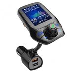 Modulator Auto Transmitator FM Techstar&reg; T43 Bluetooth 4.0 AUX USB QC3.0 Display Color 1.8" MP3 Player Android iOS fotografia produsului View 10 S