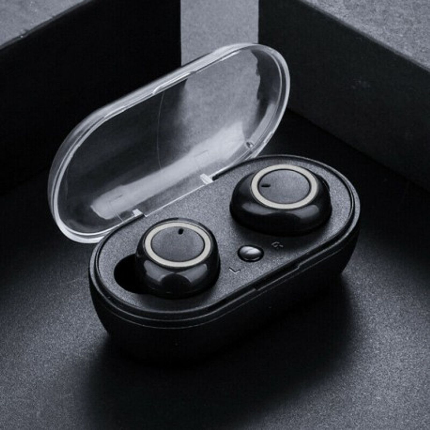 Casti Bluetooth Wireless Techstar&reg; TWS Earbud cu Tehnologie BT 5.0 Negru fotografia produsului View 2 L