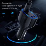 Incarcator Auto Techstar&reg; Turbo Fast, 5V, 3.5A ,QC3.0, DUAL USB, Universal, Negru fotografia produsului View 4 S