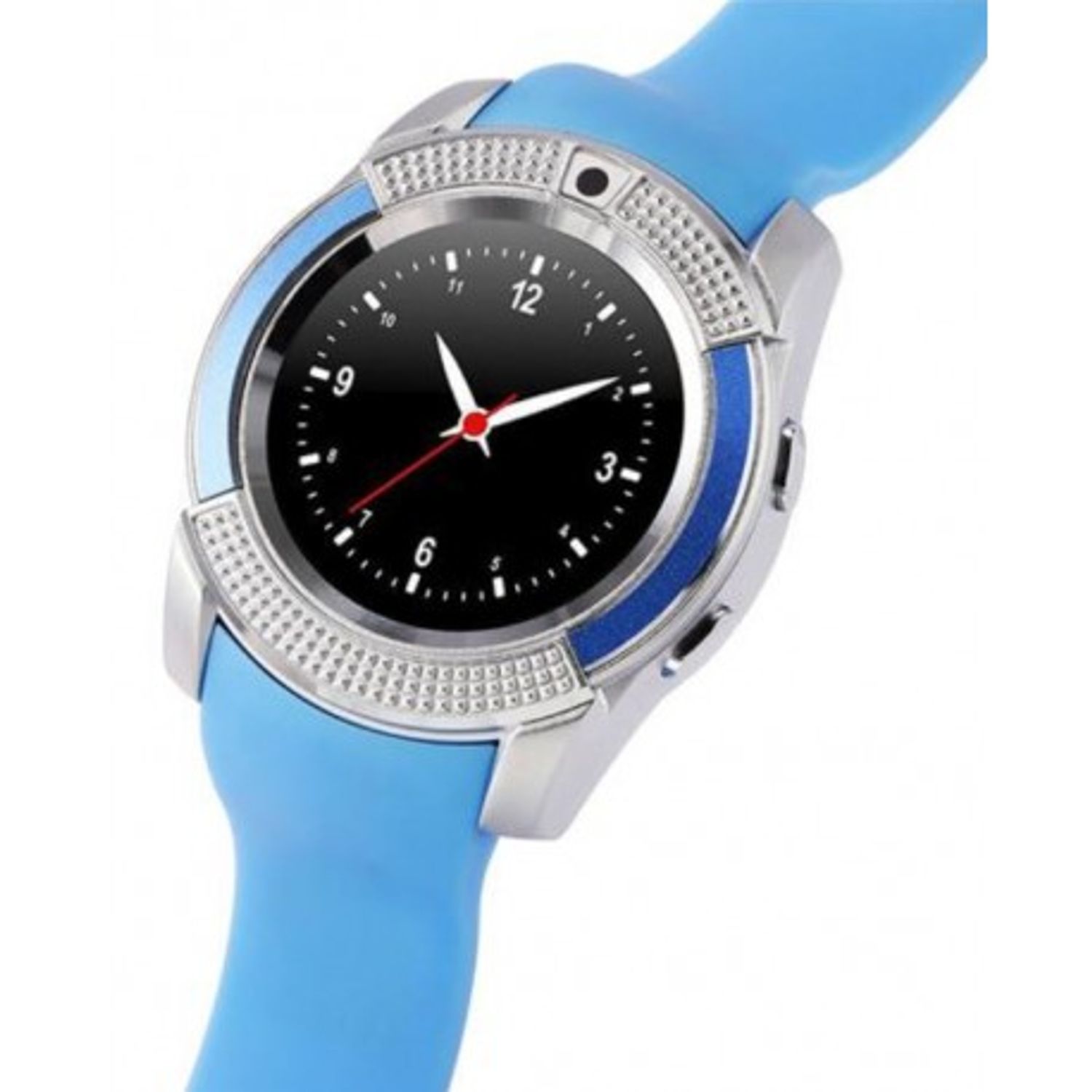 Ceas Smartwatch V8 Albastru HandsFree Bluetooth 3.0 Micro SIM Android Camera 1.3MP fotografia produsului View 4 L