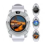 Ceas Smartwatch Techstar® V8, Handsfree, Bluetooth 3.0, SIM, Compatibil Android & iOS, Camera 1.3MP, Alb fotografia produsului
