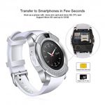 Ceas Smartwatch Techstar® V8, Handsfree, Bluetooth 3.0, SIM, Compatibil Android & iOS, Camera 1.3MP, Alb fotografia produsului View 5 S