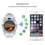 Ceas Smartwatch Techstar® V8, Handsfree, Bluetooth 3.0, SIM, Compatibil Android & iOS, Camera 1.3MP, Alb fotografia produsului View 10 S