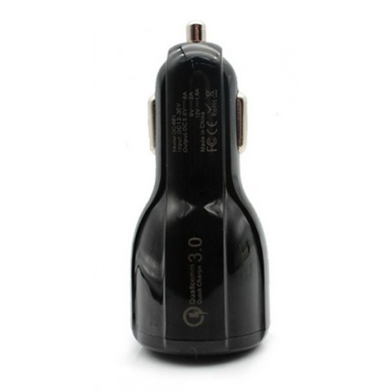Incarcator Auto Dual 2 USB Techstar&reg; Qualcomm Quick Charge 3.0 Adaptor 9V 2A Bricheta Negru fotografia produsului View 8 L
