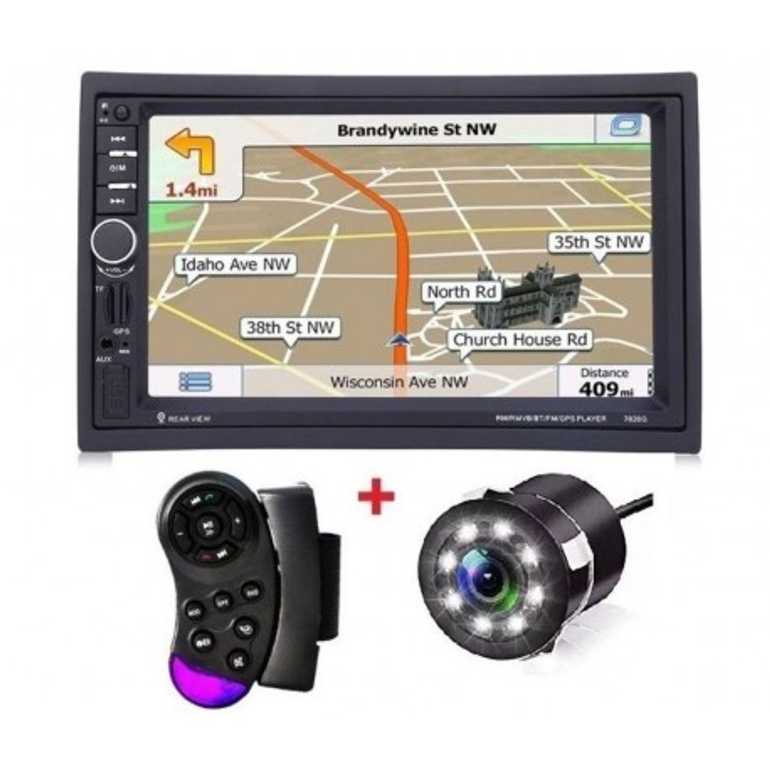 MP5 Player Universal 2DIN 7880S cu Camera de Marsarier HD Ecran 7 Inch Bluetooth MirrorLink Android IoS fotografia produsului View 10 L
