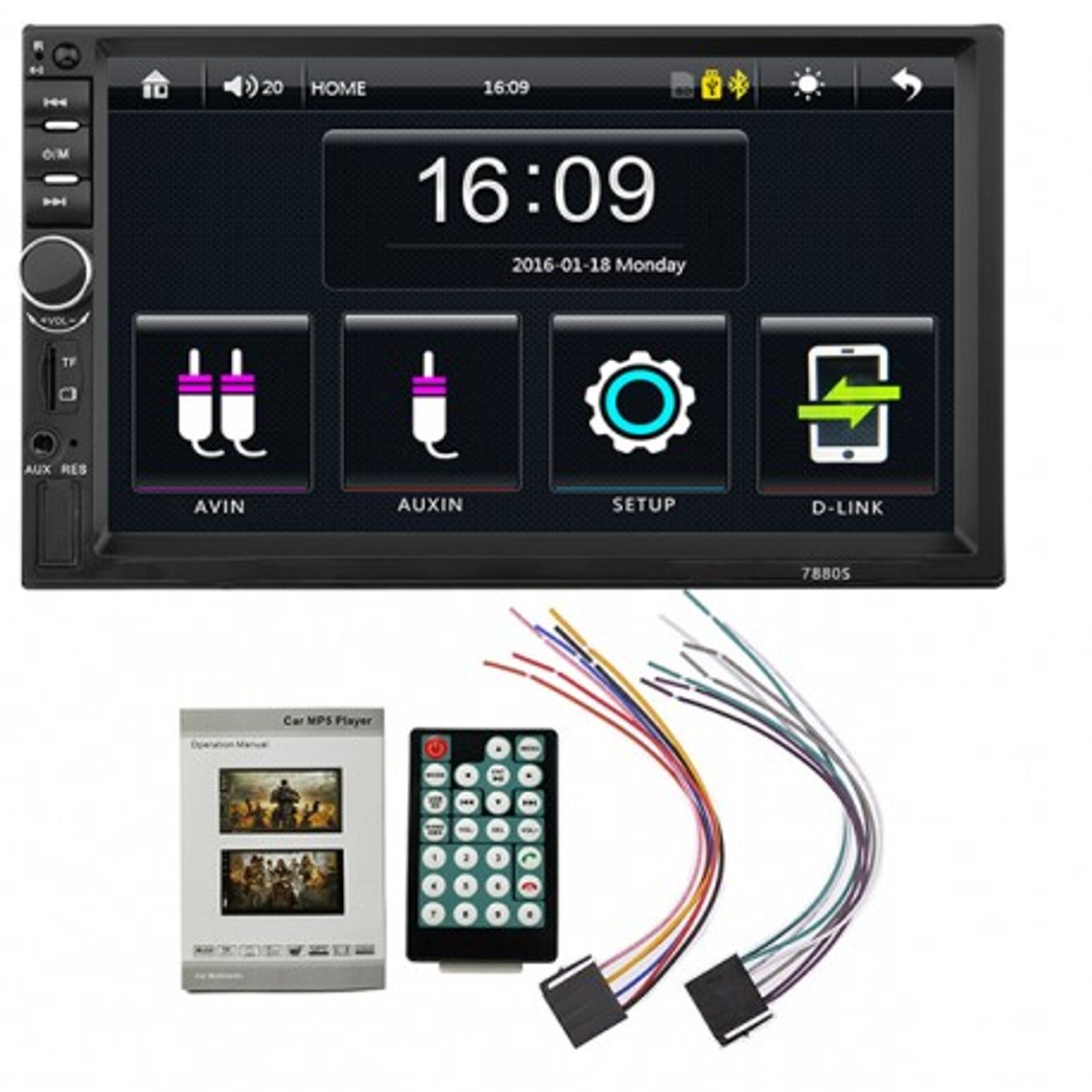 MP5 Player Universal 2DIN 7880S cu Camera de Marsarier HD Ecran 7 Inch Bluetooth MirrorLink Android IoS fotografia produsului View 5 L
