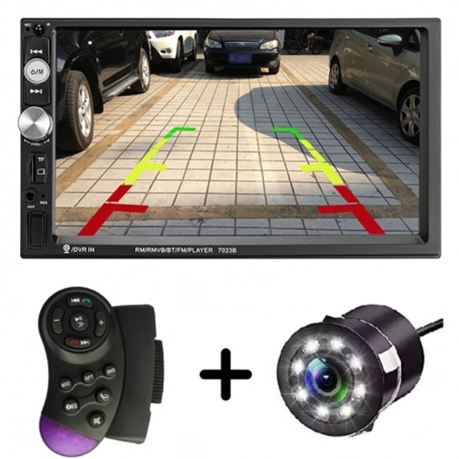 MP5 Player Auto Universal 7023B Camera de Marsarier HD Ecran 7 Inch Bluetooth MirrorLink Android IoS fotografia produsului View 5 L