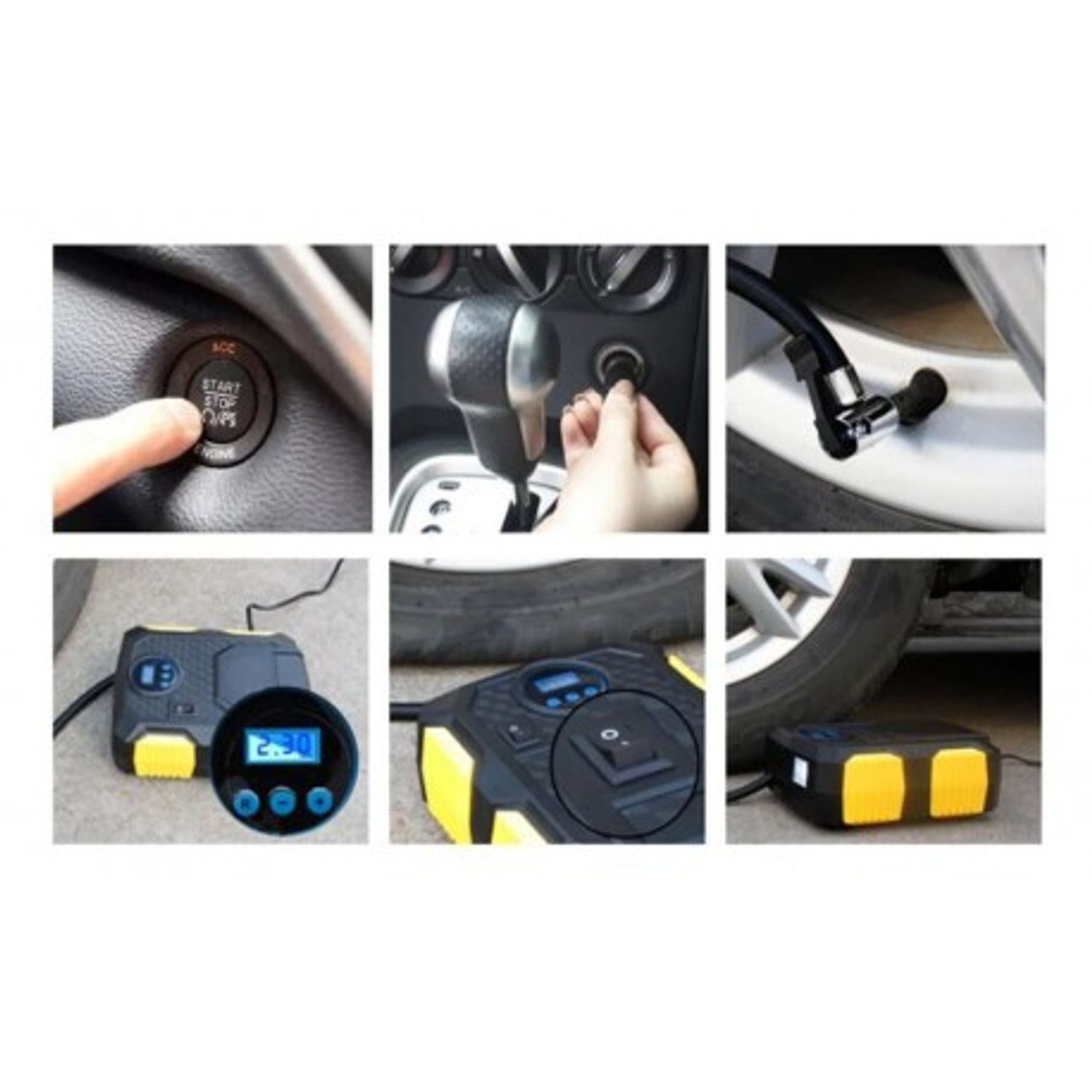 Compresor Aer Auto Techstar&reg;, Compresor Digital Portabil, DC 12V 150PSI 120W fotografia produsului View 10 L