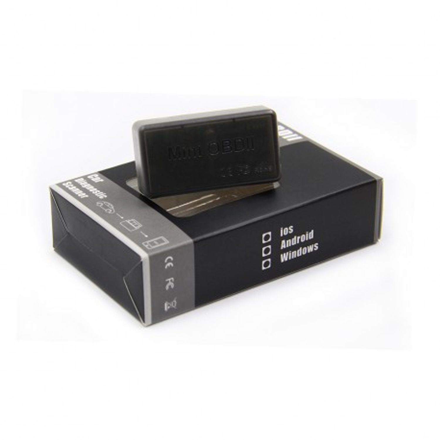 Interfata Diagnoza Auto Techstar&reg;, Super Mini, Negru, OBD2, BT4.0, ELM327, Android si IoS fotografia produsului View 4 L