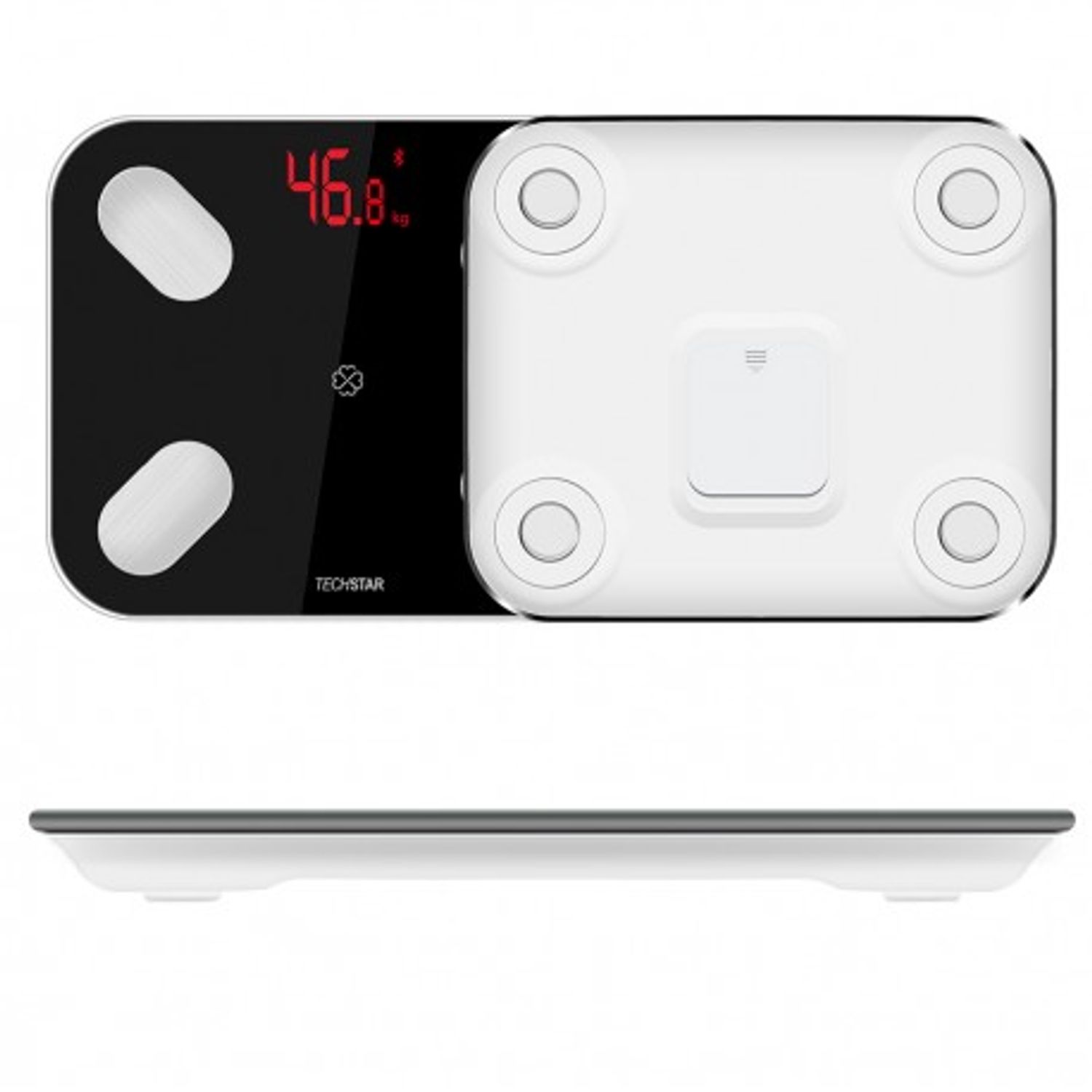 Cantar Electronic Smart Techstar&reg;, Negru, Display Digital, Wireless, Bluetooth, Greutate 180kg Max, Compatibil Android fotografia produsului View 5 L