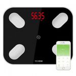 Cantar Electronic Smart Techstar&reg;, Negru, Display Digital, Wireless, Bluetooth, Greutate 180kg Max, Compatibil Android fotografia produsului