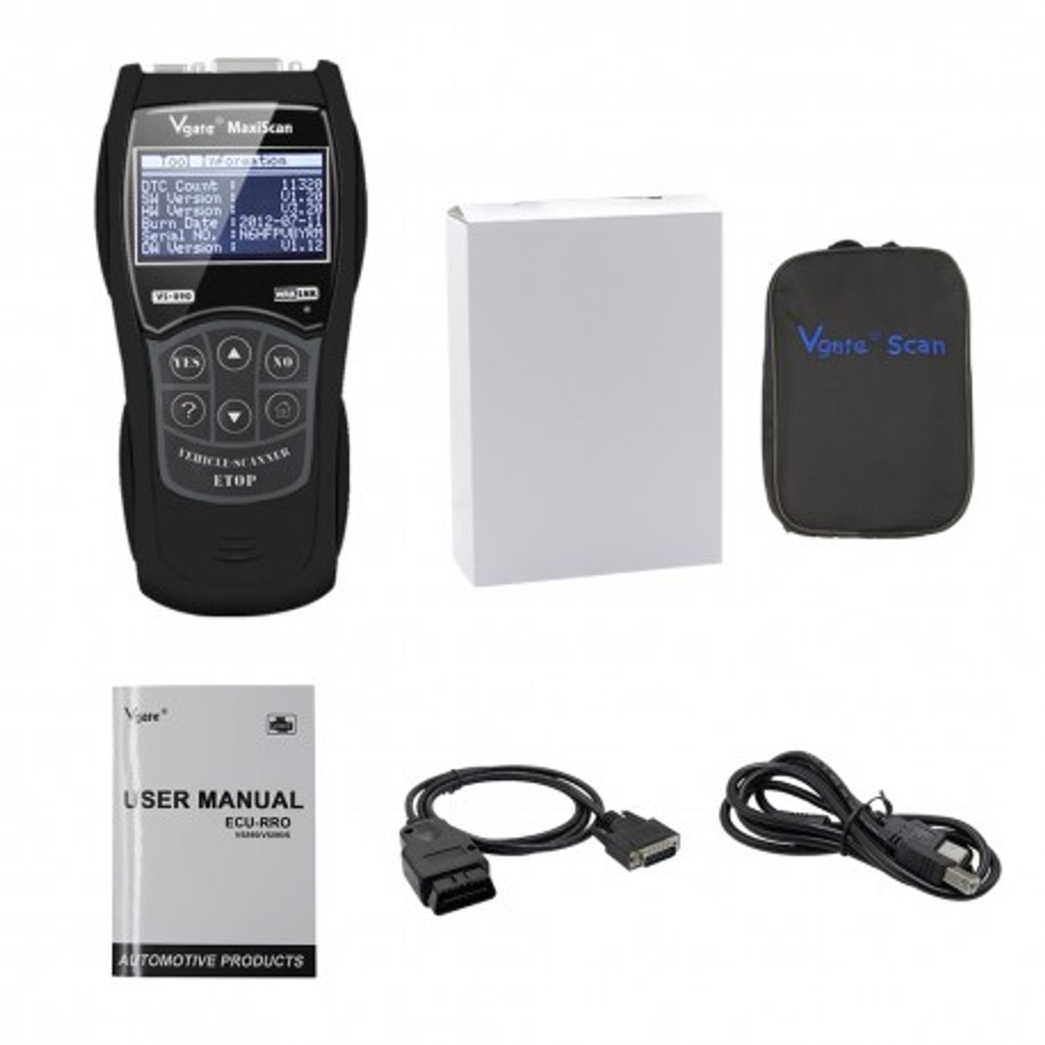 Diagnoza Auto Techstar&reg; Vgate Maxiscan VS890, Multimarca OBD2, cu Display fotografia produsului View 7 L