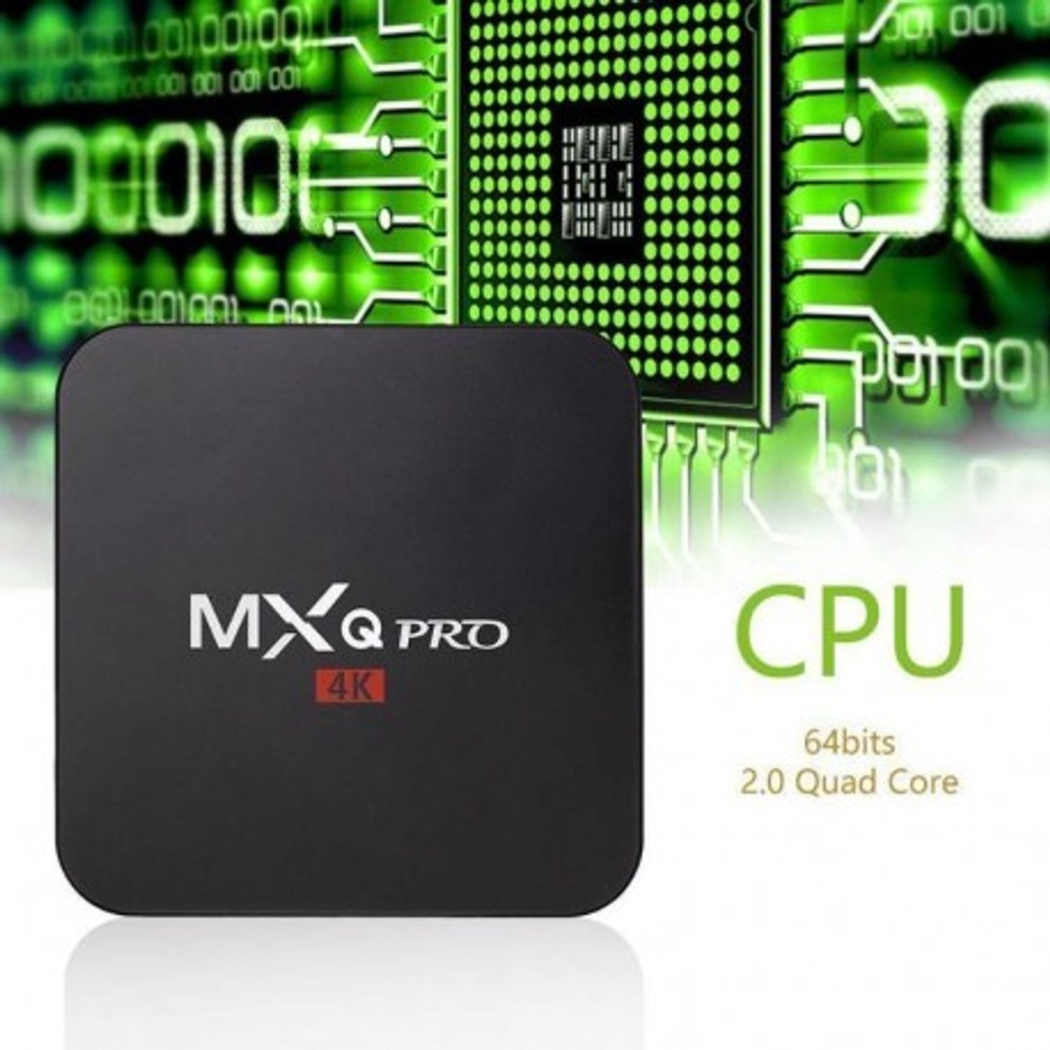 Mini PC Android 7 Media Player, TV Box MXQ PRO UltraHD 4K Quad-Core 64 Bit 1GB RAM, 8GB ROM Wireless, Ethernet fotografia produsului View 3 L