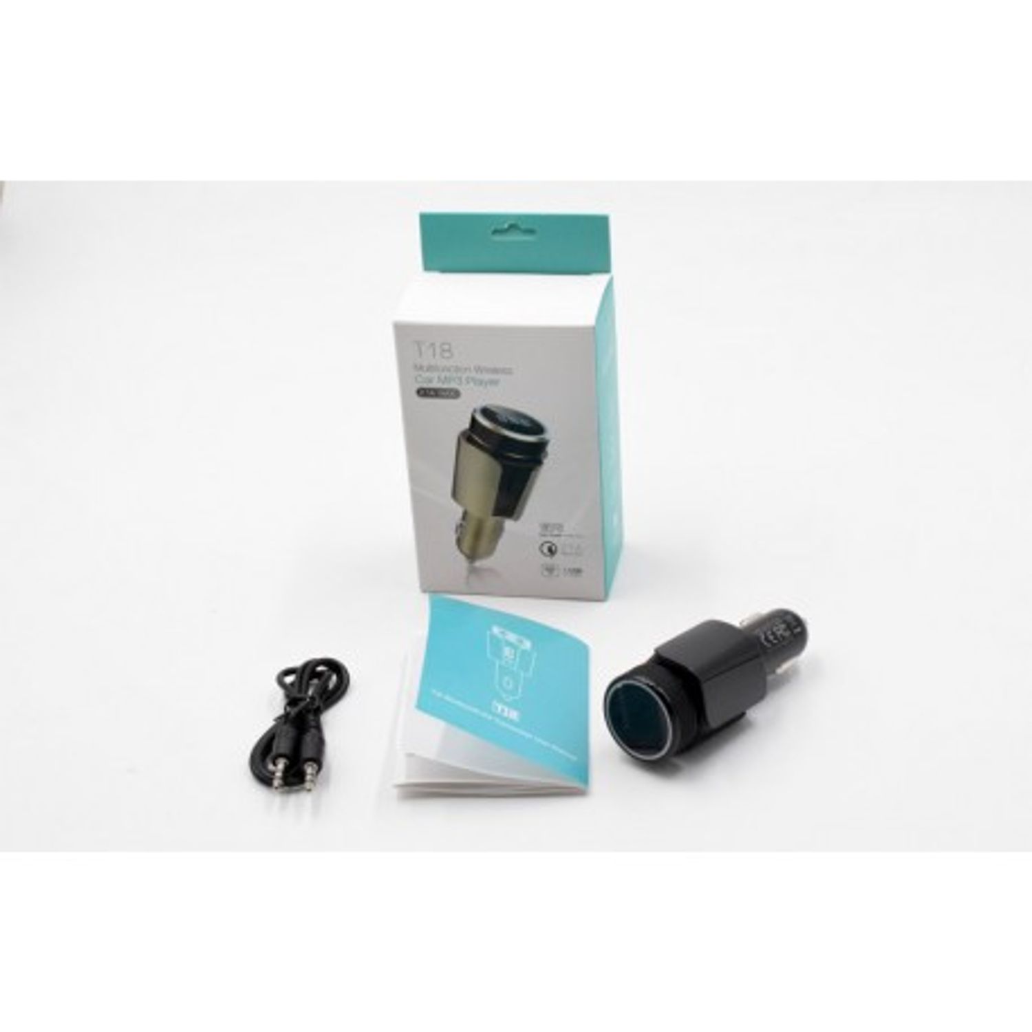 Modulator FM Auto T18 Hands-Free Car Kit Bluetooth MP3 Player Wireless Design Slim fotografia produsului View 9 L