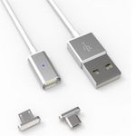 Cablu Magnetic Android Universal Micro Usb Argintiu fotografia produsului