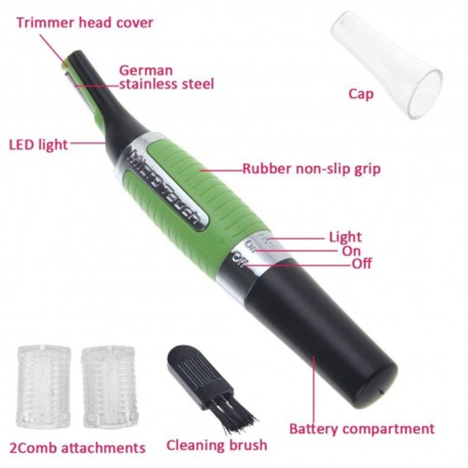 Trimmer facial Micro Touch pentru Nas/Urechi/Sprancene fotografia produsului View 7 L