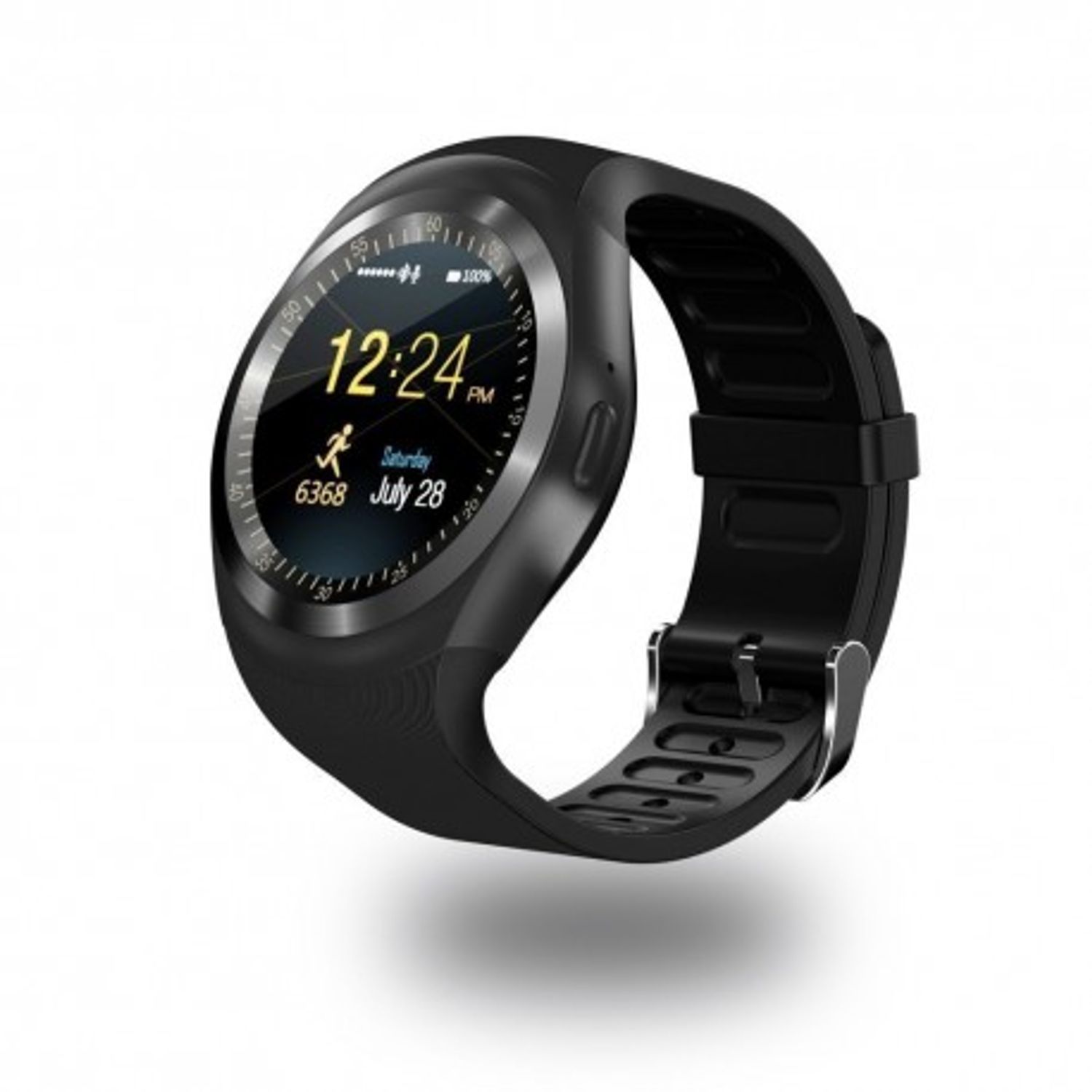 Smartwatch Techstar&reg; Y1, Display 1.54", Compatibil Android si IOS, Bluetooth, Pedometru, SIM, MicroSD fotografia produsului View 5 L