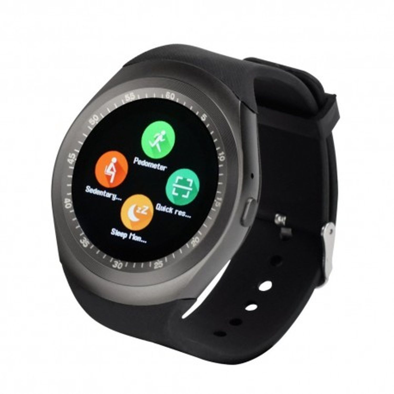Smartwatch Techstar&reg; Y1, Display 1.54", Compatibil Android si IOS, Bluetooth, Pedometru, SIM, MicroSD fotografia produsului View 3 L