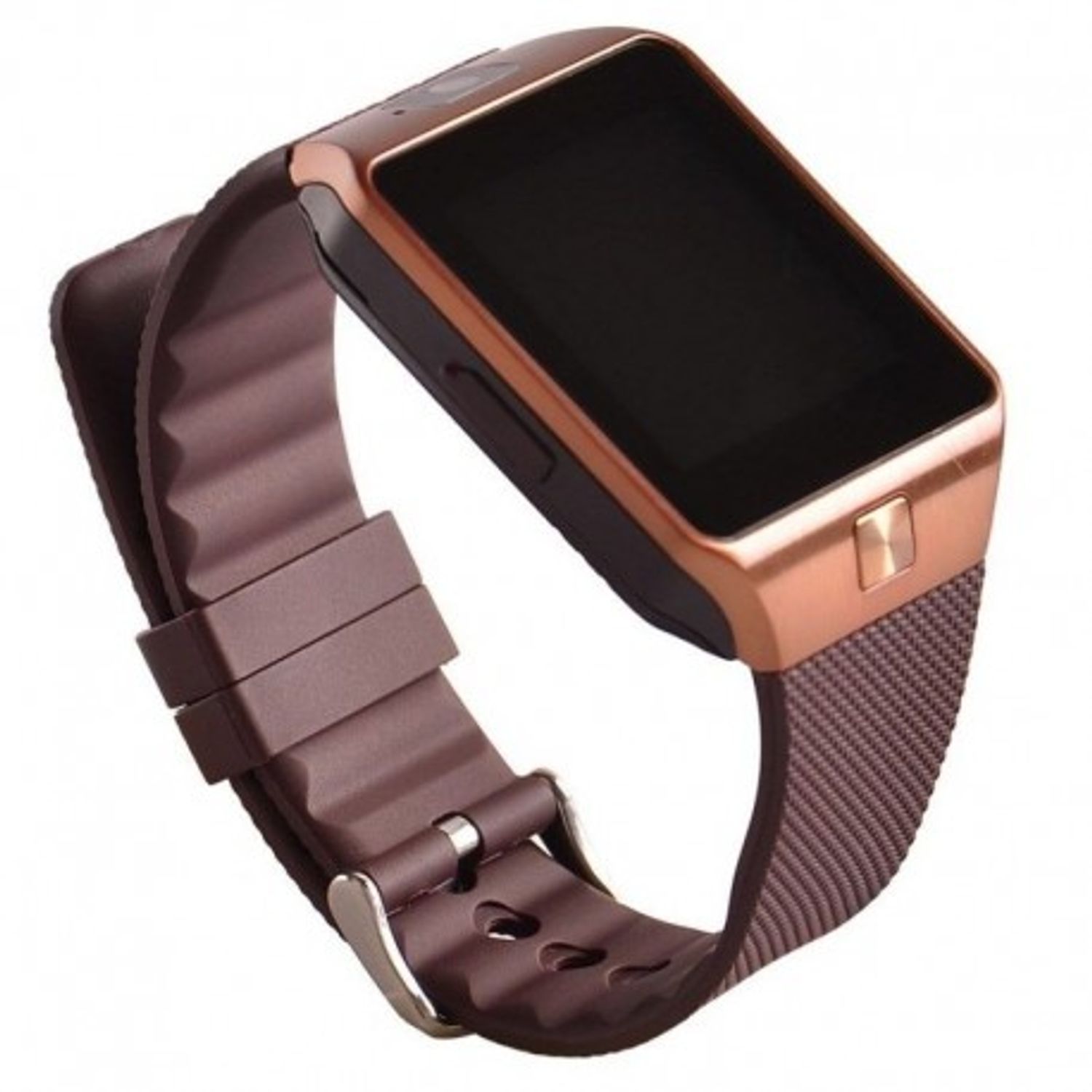 Smartwatch Bluetooth DZ09 MTK Compatibil SIM si MicroSD cu Camera Auriu fotografia produsului View 4 L