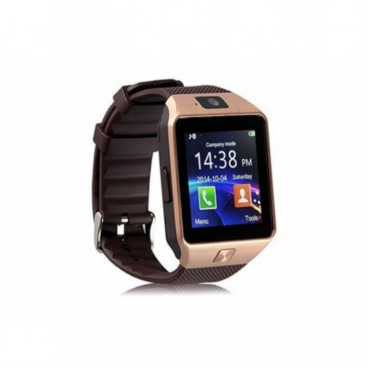 Smartwatch Bluetooth DZ09 MTK Compatibil SIM si MicroSD cu Camera Auriu fotografia produsului View 6 L