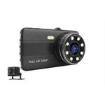 Camera Video Auto Novatek T800 Dubla 8 Led-uri Nightvision tip LED FullHD 12MPx si Display 4" fotografia produsului View 2 S