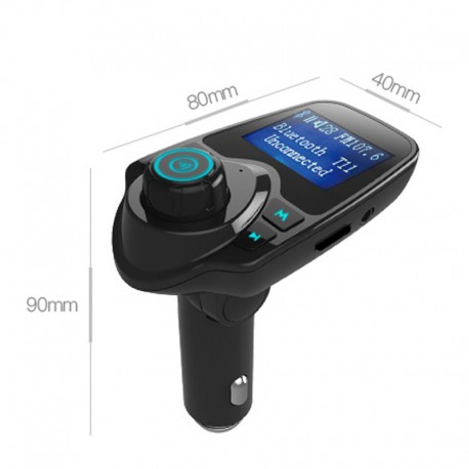 Modulator FM Auto Hands Free T11 cu Bluetooth, Citire USB si MicroSD Mp3 Player fotografia produsului View 3 L