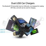 Modulator FM Auto Hands Free T11 cu Bluetooth, Citire USB si MicroSD Mp3 Player fotografia produsului View 7 S