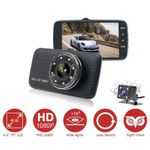Camera Video Auto Novatek T800 Dubla 8 Led-uri Nightvision tip LED FullHD 12MPx si Display 4" fotografia produsului View 10 S