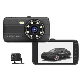 Camera Video Auto Novatek T800 Dubla 8 Led-uri Nightvision Tip LED FullHD 12MPx Si Display 4