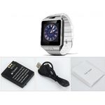 Smartwatch Mtk DZ09 cu Bluetooth si Camera Foto, Compatibil SIM si MicroSD Alb fotografia produsului