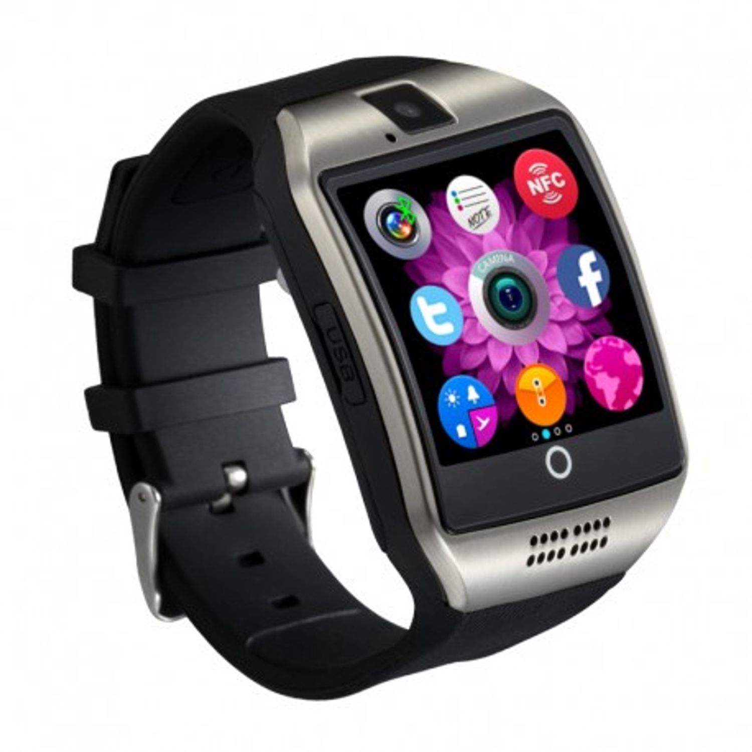 Smartwatch Vogue Q18 Curved  cu Camera si Telefon 3G Display 1.54" Bluetooth fotografia produsului View 6 L