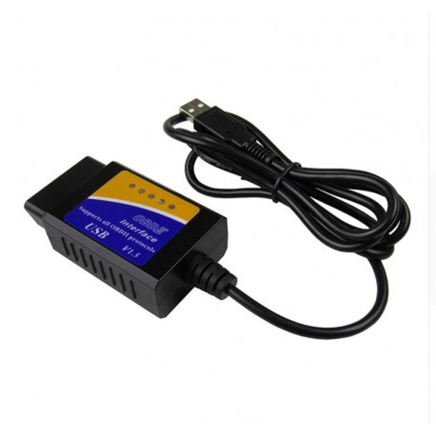 Interfata diagnoza auto Techstar OBD2 USB cu Cip ELM V1.5 fotografia produsului View 3 L