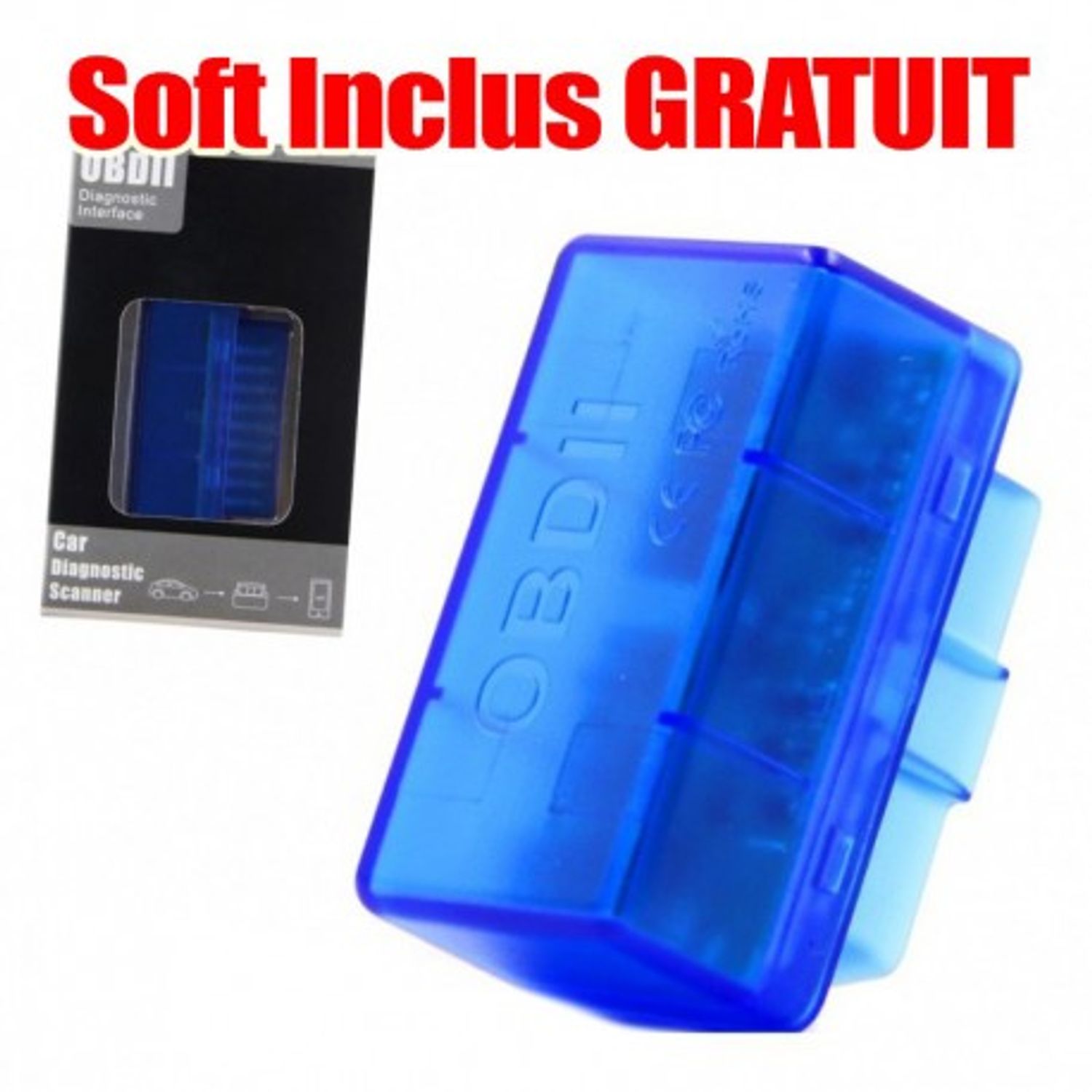 Interfata Auto Super Mini Techstar&reg; OBD2 Bluetooth cu Cip ELM v2.1 Torque + Soft Inclus GRATUIT fotografia produsului View 8 L