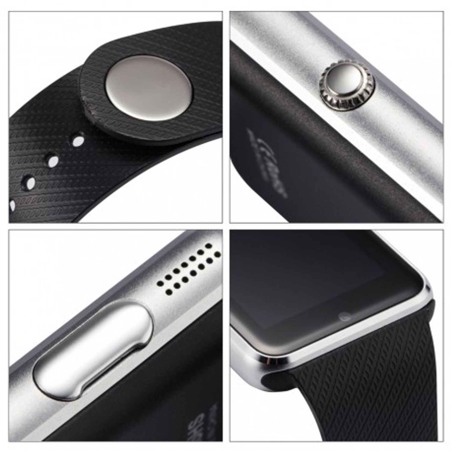Smartwatch U-Watch GT08 Bluetooth Negru-Argintiu, Compatibil SIM, MicroSD fotografia produsului View 10 L
