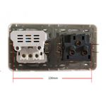 Priza Techstar&reg; PCU2, Dubla, 2 x USB, 2.1 A, Culoare Alb, Policarbonat, 16A fotografia produsului View 3 S