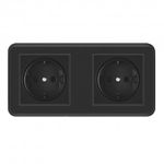 Priza Techstar&reg; PC2, Dubla, Culoare Negru, Policarbonat, 16A fotografia produsului