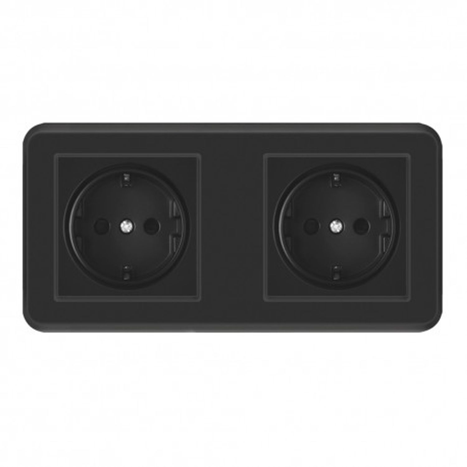 Priza Techstar&reg; PC2, Dubla, Culoare Negru, Policarbonat, 16A fotografia produsului
