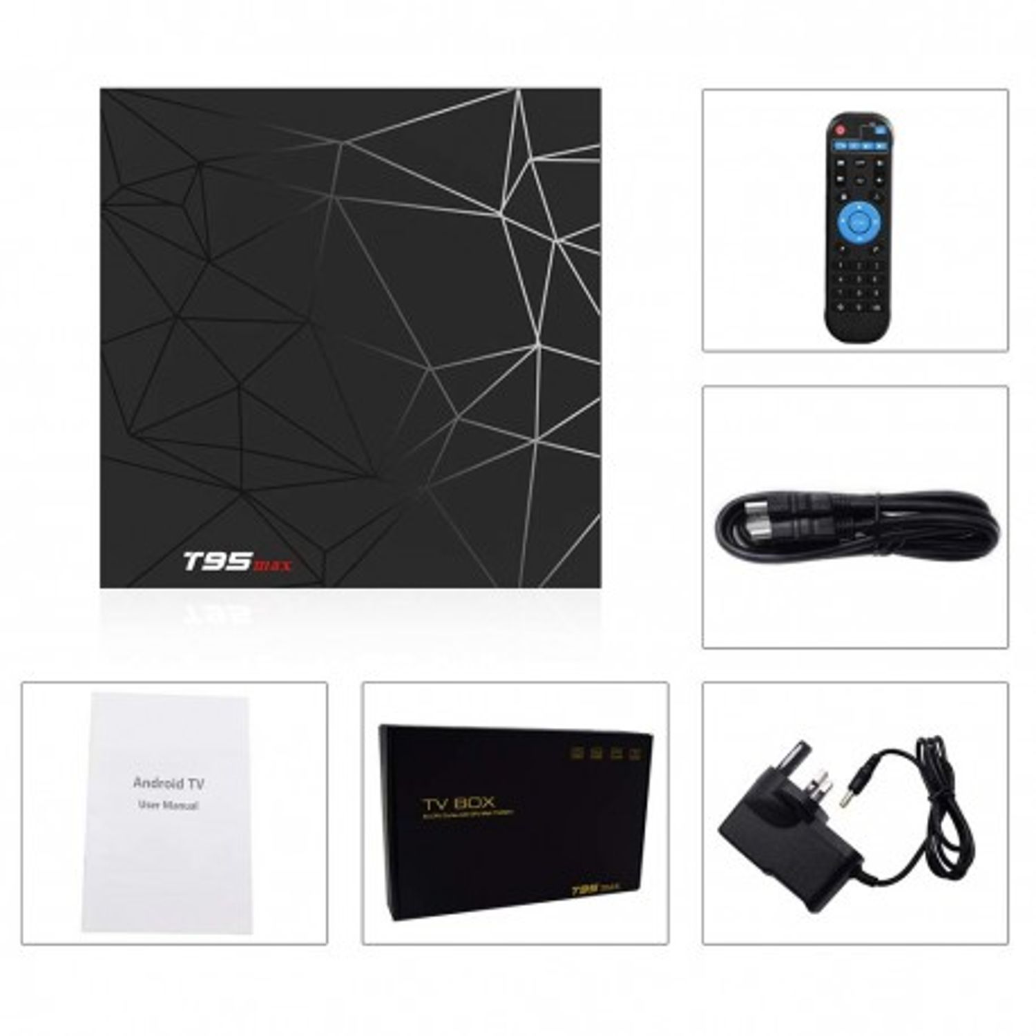TV Box T95 Max Mini PC Quad Core ARM Cortex A53, 2GB Ram, 16GB ROM, 6K UltraHD, Android 9.0, HDR fotografia produsului View 2 L