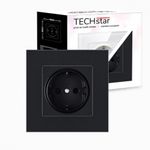 Priza Techstar&reg; PC1, Simpla, Culoare Negru, Policarbonat, 16A fotografia produsului View 2 S