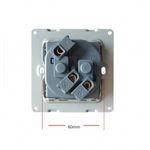 Priza Techstar&reg; PC1, Simpla, Culoare Alb, Policarbonat, 16A fotografia produsului View 3 S