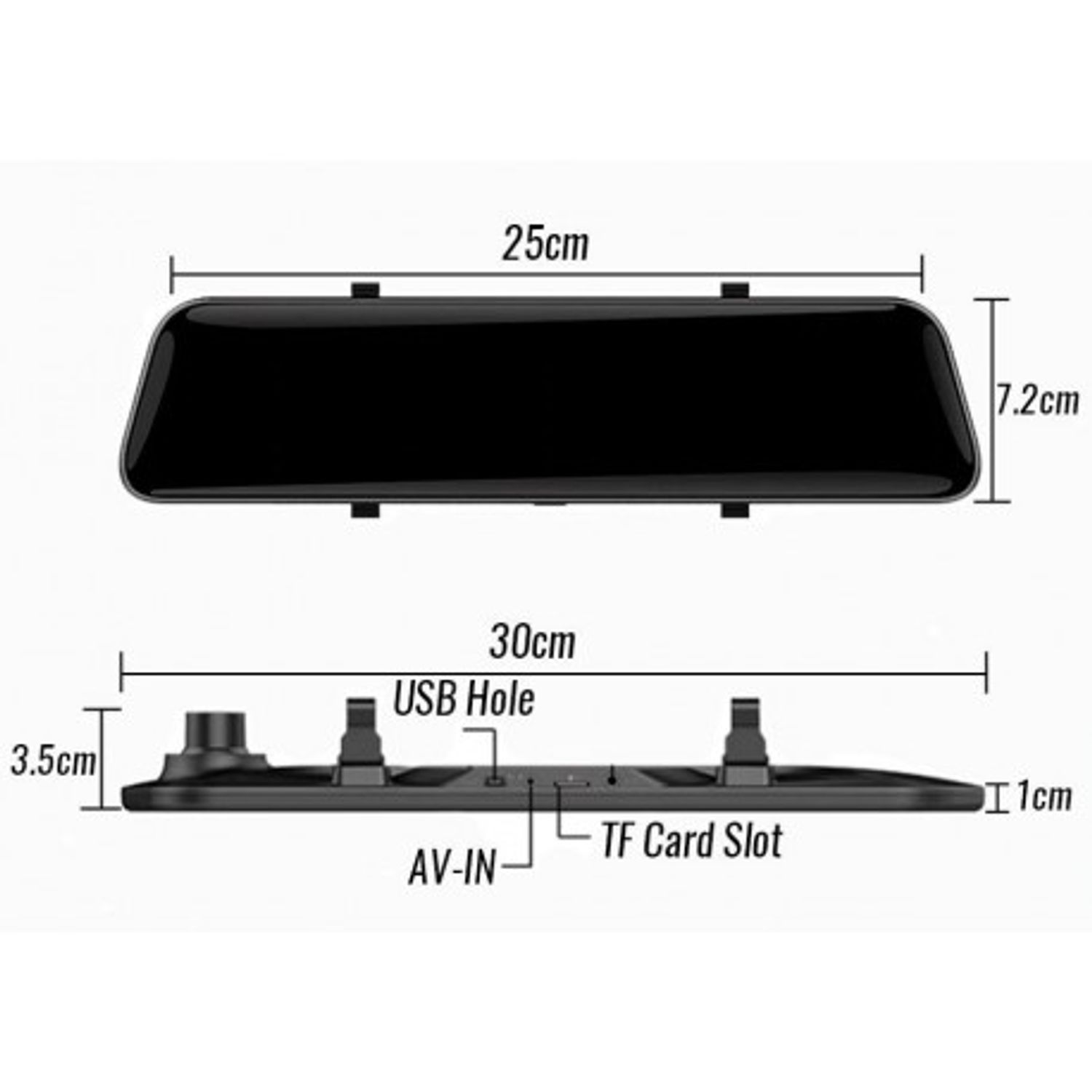 Camera Auto Dubla Tip Oglinda, Techstar&reg; D50, 10" Touch, Full HD, Camera Marsarier fotografia produsului