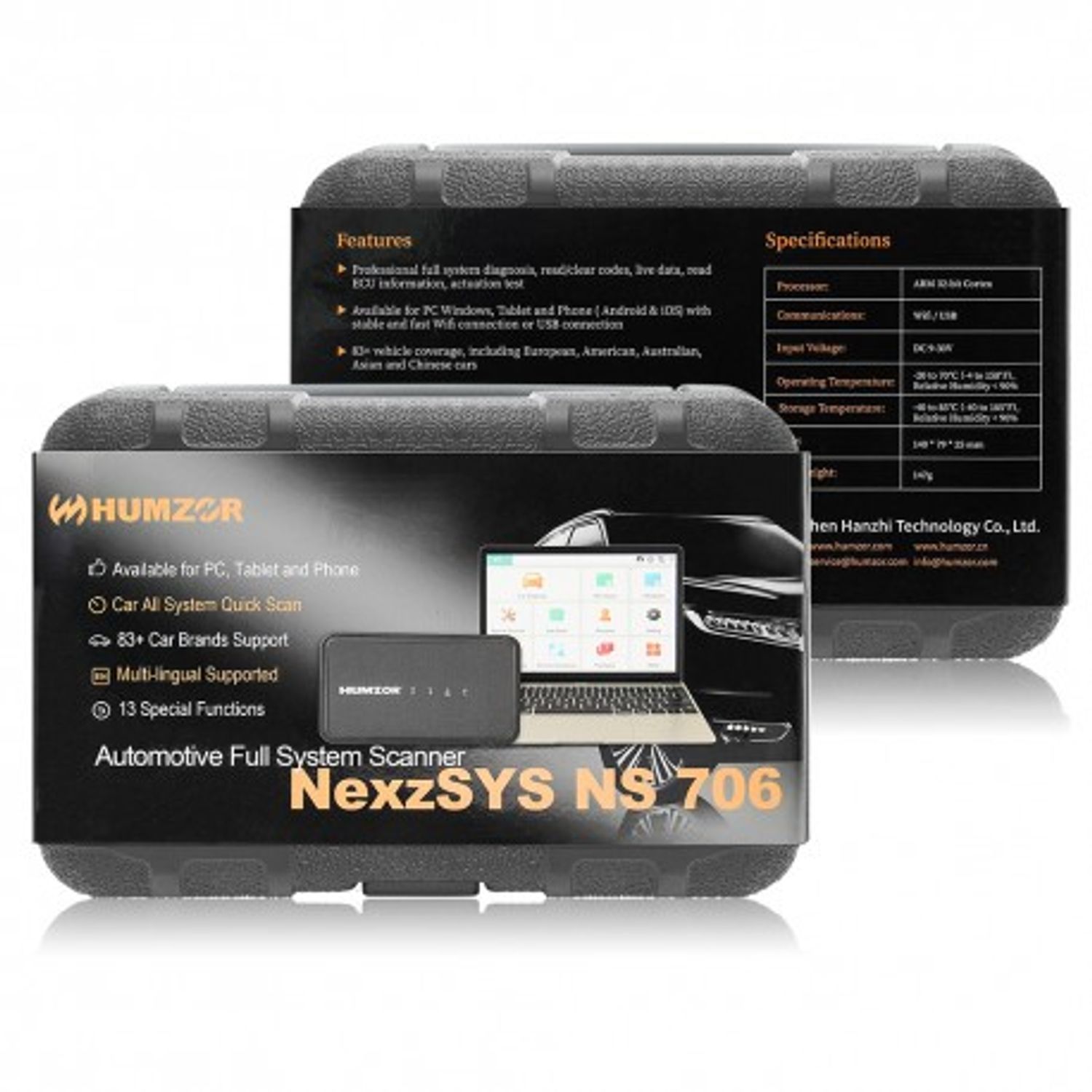 Diagnoza Profesionala HUMZOR Nexzsys NS706, OE-Level, Full System, ECU Programming, Key Programing, Alte 100+ Functii, fotografia produsului View 9 L