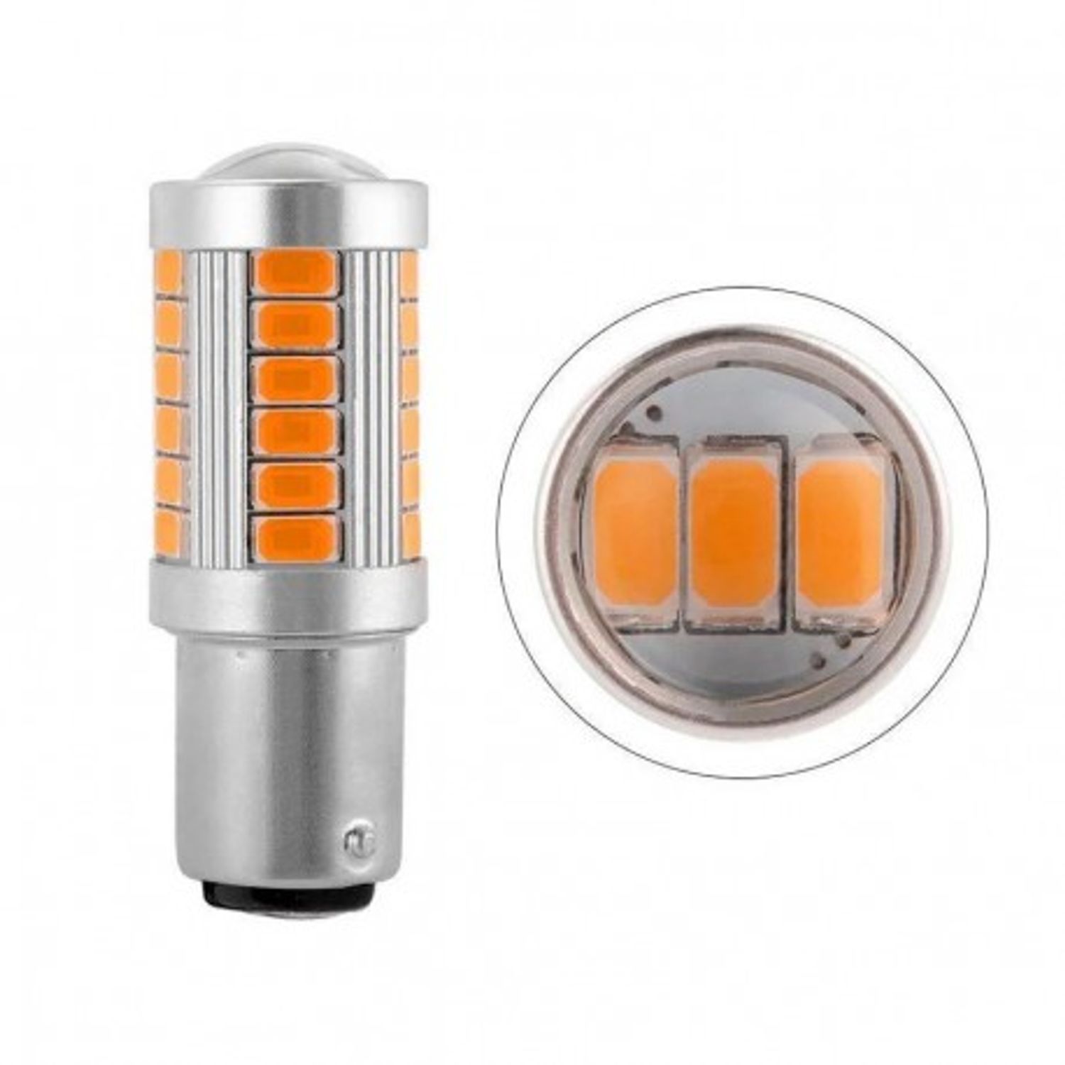 Bec Led Auto Techstar&reg; BAY15D, 1157, Galben, 12V, 660 lm fotografia produsului View 2 L