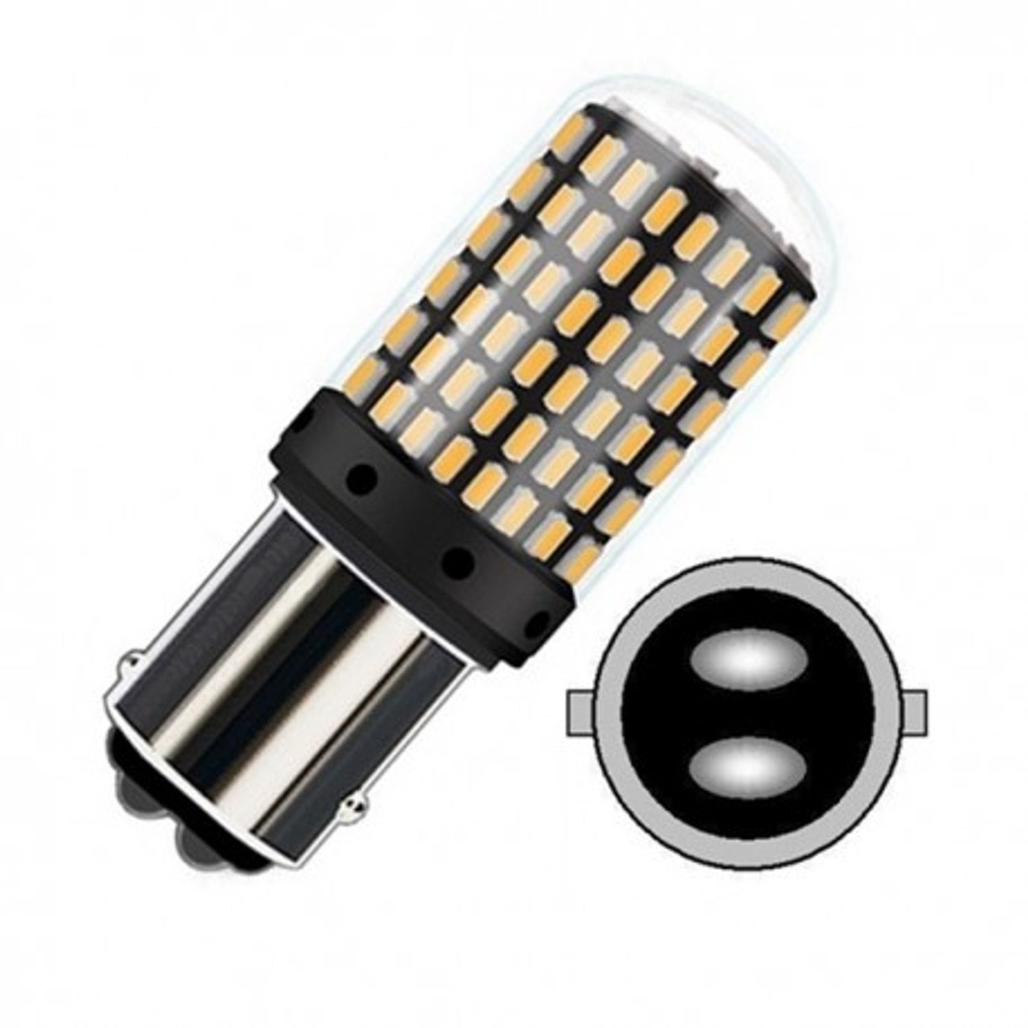 Bec Led Auto Techstar&reg; BAY15D, 1157, Galben, 12V, 660 lm fotografia produsului