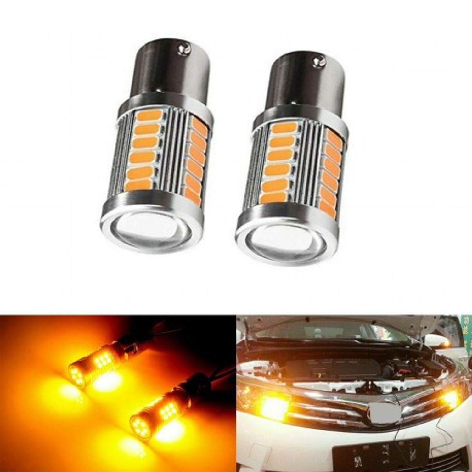 Bec Led Auto Techstar&reg; BA15S, 1156, Galben, 12V, 660 lm fotografia produsului View 8 L
