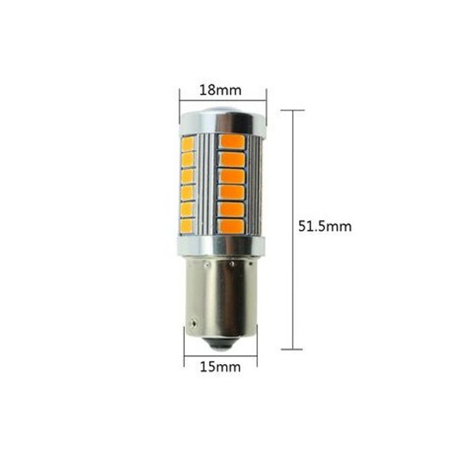 Bec Led Auto Techstar&reg; BA15S, 1156, Galben, 12V, 660 lm fotografia produsului